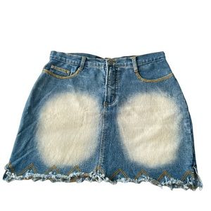 🌻4/$20 London Blues Vintage Y2K Distressed Boho Style Skirt Cotton Blend Size 9